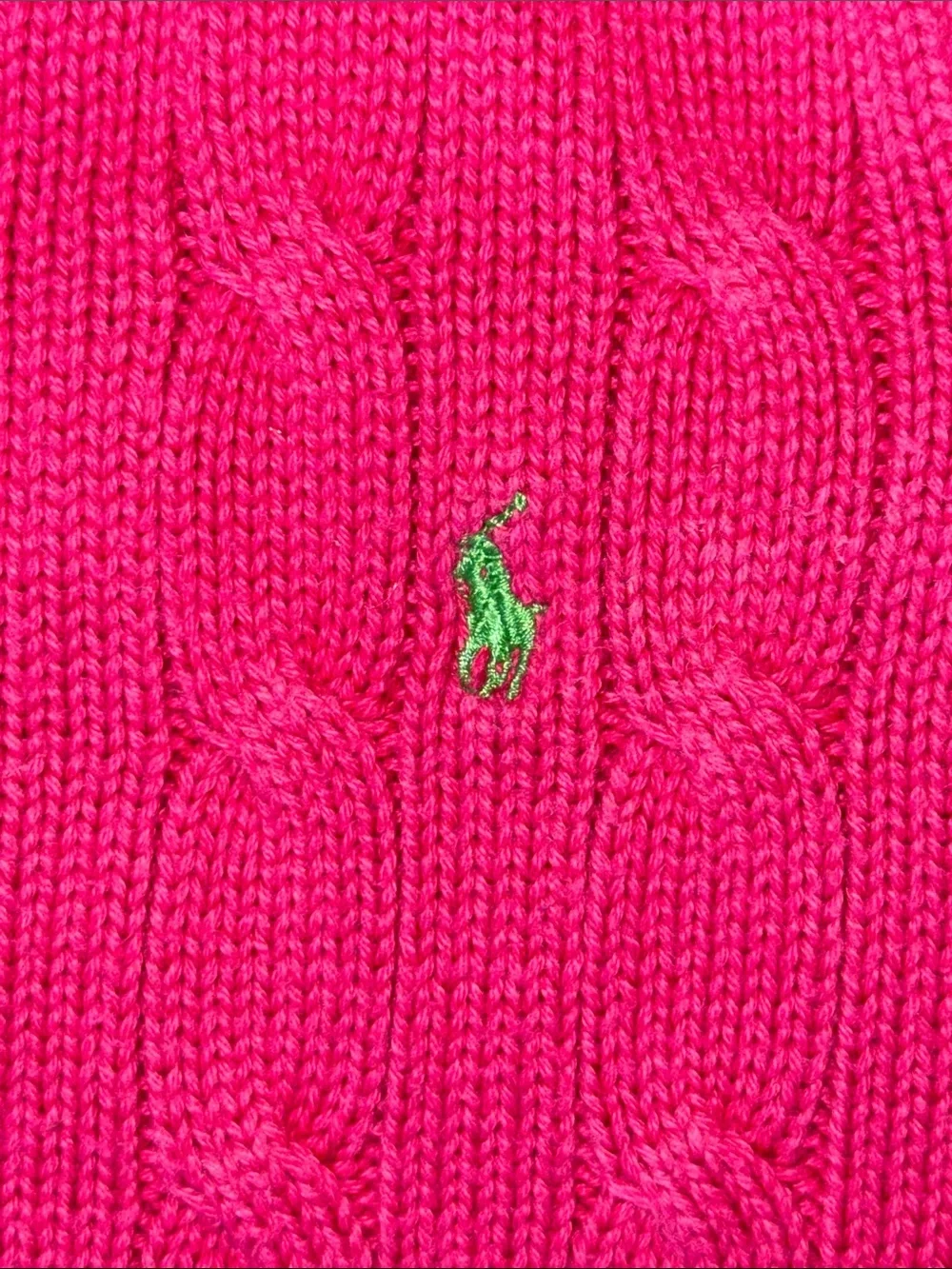 🐎 Ralph Lauren Girls Cable-Knit Cardigan in Fuchsia 3/3T